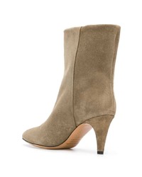 Коричневые замшевые ботильоны от Isabel Marant