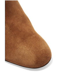Коричневые замшевые ботильоны от Aquazzura
