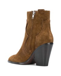 Коричневые замшевые ботильоны от Ash