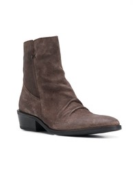 Коричневые замшевые ботильоны от Fiorentini+Baker