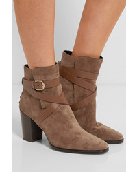 Коричневые замшевые ботильоны от Tod's
