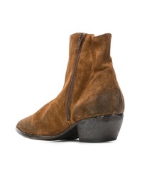 Коричневые замшевые ботильоны от Elena Iachi