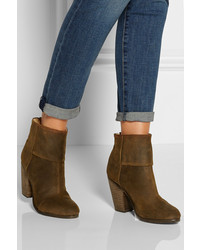 Коричневые замшевые ботильоны от Rag and Bone
