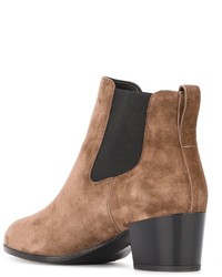 Коричневые замшевые ботильоны от Hogan