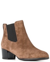 Коричневые замшевые ботильоны от Hogan