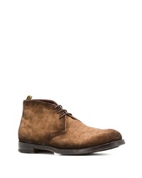 Коричневые замшевые ботинки дезерты от Officine Creative