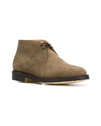Коричневые замшевые ботинки дезерты от Church's