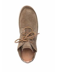 Коричневые замшевые ботинки дезерты от Silvano Sassetti