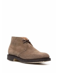 Коричневые замшевые ботинки дезерты от Church's