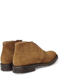 Коричневые замшевые ботинки дезерты от Church's