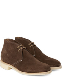Коричневые замшевые ботинки дезерты от Church's