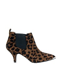 Женские коричневые замшевые ботинки челси с леопардовым принтом от Asos