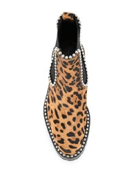 Женские коричневые замшевые ботинки челси с леопардовым принтом от Alexander Wang
