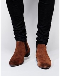 Мужские коричневые замшевые ботинки челси от Asos