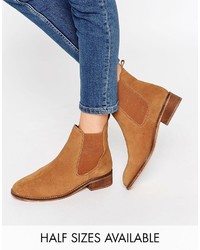 Женские коричневые замшевые ботинки челси от Asos