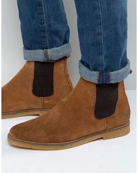 Мужские коричневые замшевые ботинки челси от Base London