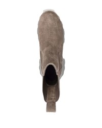 Мужские коричневые замшевые ботинки челси от Rick Owens