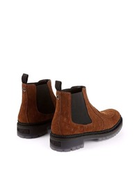 Мужские коричневые замшевые ботинки челси от Jimmy Choo