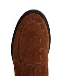 Мужские коричневые замшевые ботинки челси от Jimmy Choo