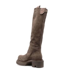 Мужские коричневые замшевые ботинки челси от Rick Owens