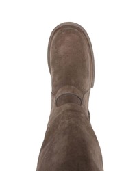 Мужские коричневые замшевые ботинки челси от Rick Owens