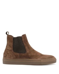 Мужские коричневые замшевые ботинки челси от Brioni