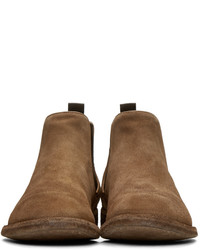Мужские коричневые замшевые ботинки челси от Officine Creative