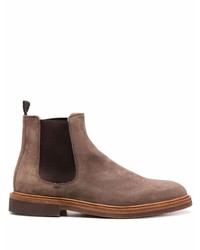 Мужские коричневые замшевые ботинки челси от Brunello Cucinelli