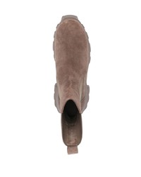 Мужские коричневые замшевые ботинки челси от Rick Owens