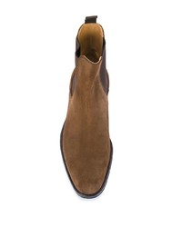 Мужские коричневые замшевые ботинки челси от Green George
