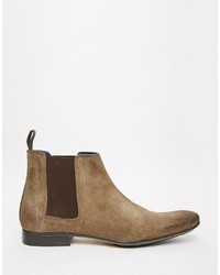 Мужские коричневые замшевые ботинки челси от Frank Wright