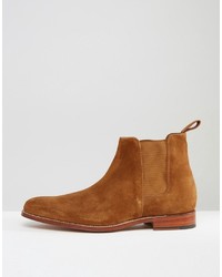 Мужские коричневые замшевые ботинки челси от Grenson