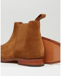 Мужские коричневые замшевые ботинки челси от Grenson