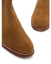 Мужские коричневые замшевые ботинки челси от Grenson