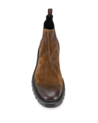 Мужские коричневые замшевые ботинки челси от Premiata