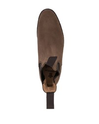 Мужские коричневые замшевые ботинки челси от Tricker's