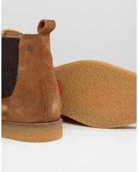 Мужские коричневые замшевые ботинки челси от Base London