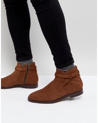 Мужские коричневые замшевые ботинки челси от H By Hudson