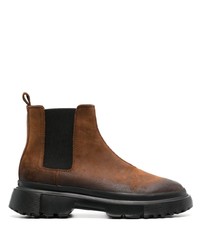 Мужские коричневые замшевые ботинки челси от Hogan