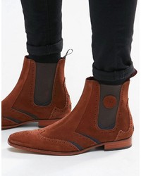 Мужские коричневые замшевые ботинки челси от Jeffery West