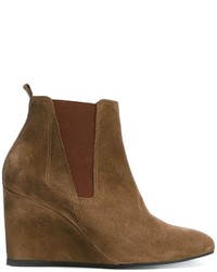 Женские коричневые замшевые ботинки челси от Lanvin