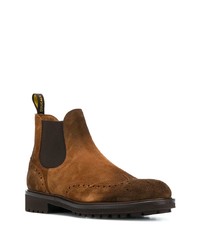 Мужские коричневые замшевые ботинки челси от Doucal's