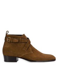 Мужские коричневые замшевые ботинки челси от Saint Laurent