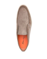 Мужские коричневые замшевые ботинки челси от Santoni