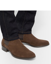 Мужские коричневые замшевые ботинки челси от Tom Ford