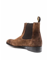 Мужские коричневые замшевые ботинки челси от Doucal's