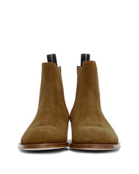 Мужские коричневые замшевые ботинки челси от Alexander McQueen