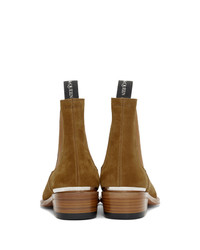 Мужские коричневые замшевые ботинки челси от Alexander McQueen