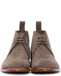 Мужские коричневые замшевые ботинки от Grenson