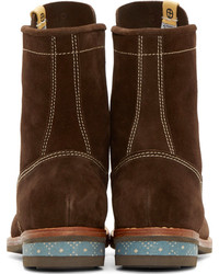 Мужские коричневые замшевые ботинки от VISVIM